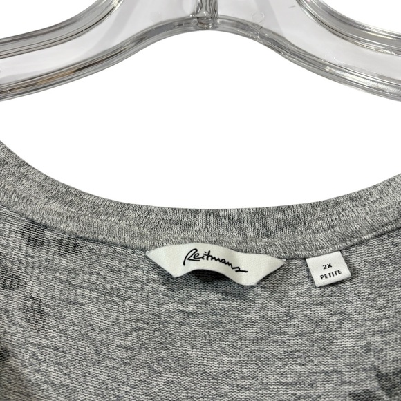 NWOT, Reitmans, Petite Plus Floral Grey Sweater, 2X π§Ά - Picture 4 of 8